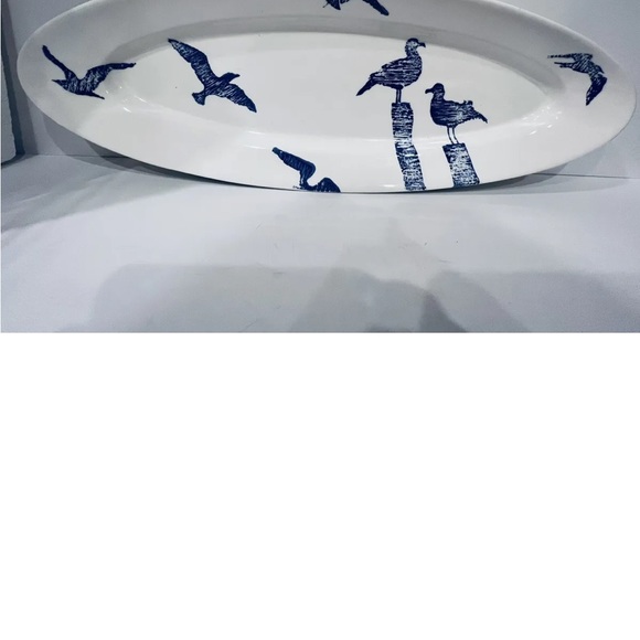 CeramicheFabbro platter with handpainted seagulls - Picture 6 of 7